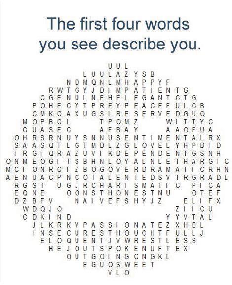 Inspirational Puzzle - Picture - Words which Describe you..... - Inspirational  Quotes - Pictures - Motivational Thoughts