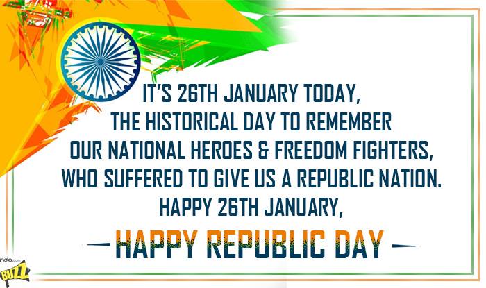 Happy Republic Day : WhatsApp status quotes and greetings, SMS, messages