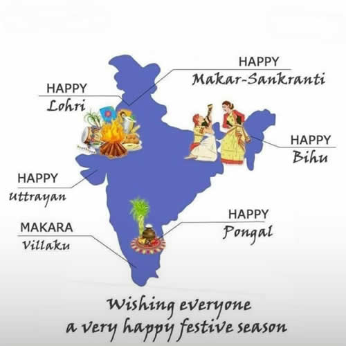 Happy Makar Sankranti, Pongal, Bihu and Uttarayan