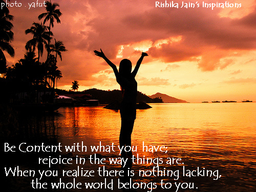 Content Quotes, Pictures, Inspirational Quotes on Contentment and Joy, Motivational Thoughts and Pictures