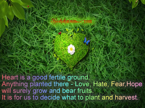 Heart , Love, Hate, Fear, Hope, Quotes ,  Inspirational Quotes, Motivational Thoughts and Pictures