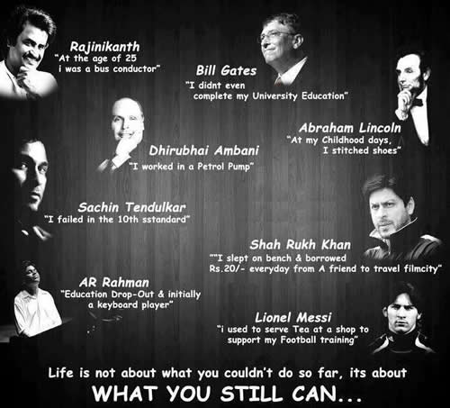 rajnikanth,bill gates,sachin tendulkar,shah rukh khan,abraham lincoin,Ability and Qualities - Wisdom Quotes, Pictures and Thoughts   ,time,think, happiness, compare, smile,leader,great people of the world