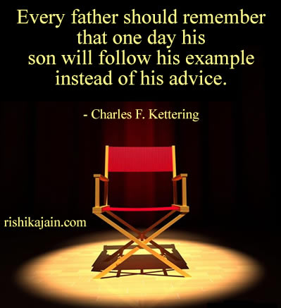 father,son,Charles F. Kettering,Parents-Children / Inspirational Quotes, Motivational Thoughts and Pictures 