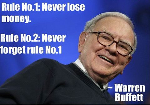 The Rules for Success in Investing  Rule No. 1 : Never lose money. Rule No. 2 : Never forget rule no. 1  ~ Warren Buffett