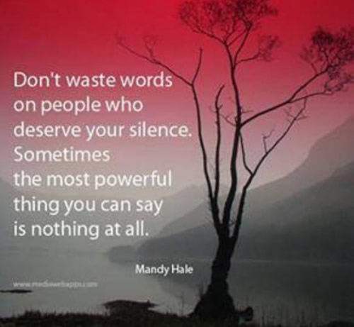 silence | Inspirational Quotes - Pictures - Motivational Thoughts