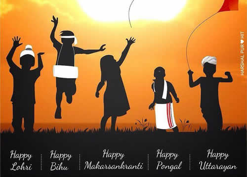 Happy Lohri,Makarsankranti,Pongal,Uttarayan,cards,messages