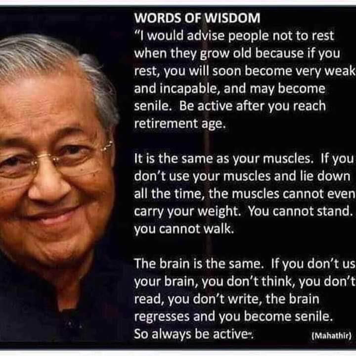 Mahathir Mohamad is PM of Malaysia ,Inspirational Quotes, Pictures and Motivational Thoughts.